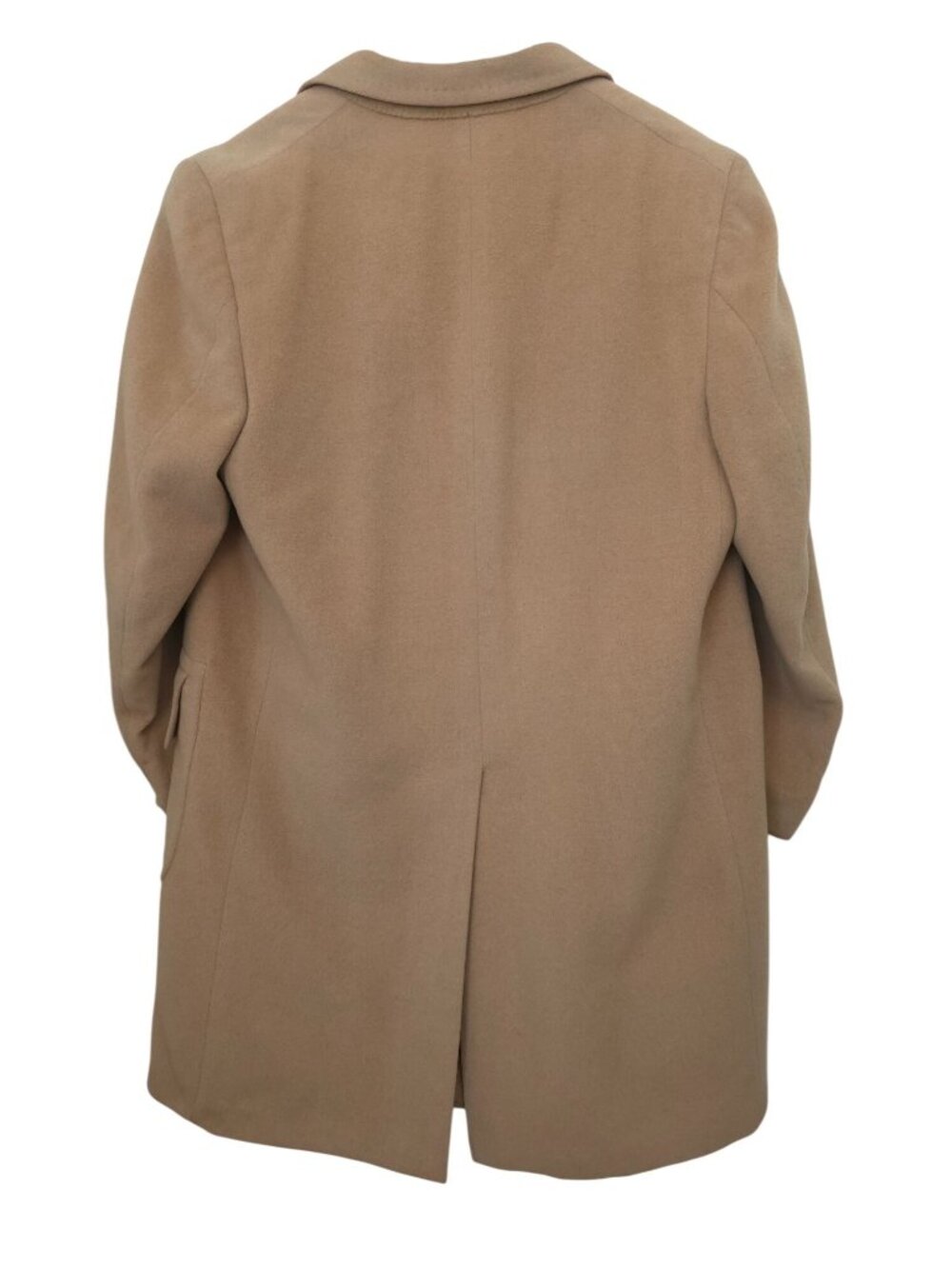 Vintage Sony Studios Wardrobe x GENTRY 100% Camel Hair Beige Overcoat Sz 44R - Picture 2 of 10